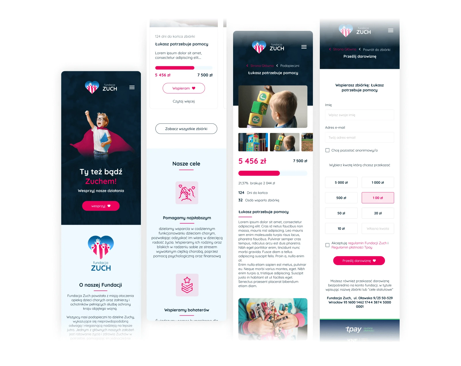 Fundacja ZUCH — strona www — ekran 2